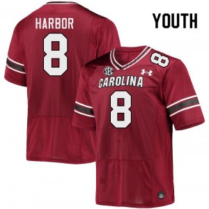 Youth Nyck Harbor Garnet Gamecocks College Football #8 Jersey 921527-784