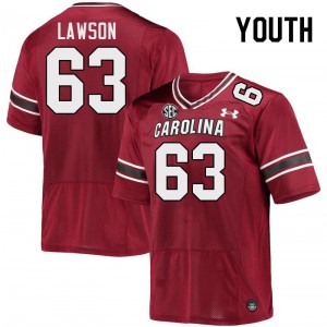 Youth Parker Lawson Garnet University of South Carolina College Football #63 Jersey 251355-949