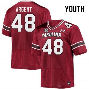 Youth Peyton Argent Garnet Gamecocks College Football #48 Jersey 386237-634