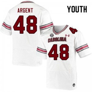 Youth Peyton Argent White South Carolina Gamecocks College Football #48 Jersey 588384-230