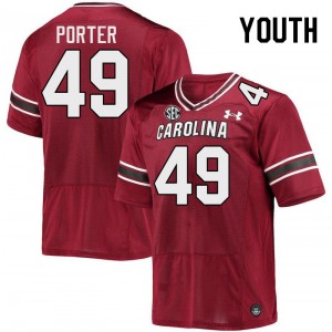Youth Rondarius Porter Garnet South Carolina Gamecocks College Football #49 Jersey 573409-480