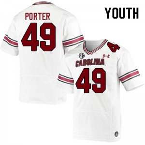 Youth Rondarius Porter White University of South Carolina College Football #49 Jersey 764186-478
