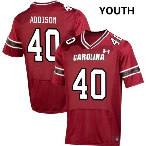 Youth Anthony Addison Garnet University of South Carolina College Football #40 Jersey 529624-980