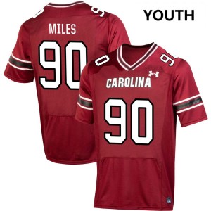 Youth Davonte Miles Garnet South Carolina Gamecocks College Football #90 Jersey 726063-699