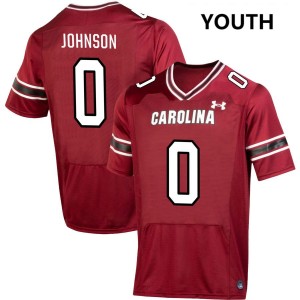 Youth Fred Johnson Garnet South Carolina College Football #0 Jersey 664067-725