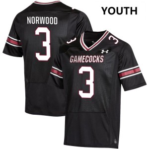 Youth Myles Norwood Black South Carolina College Football #3 Jerseys 285323-290