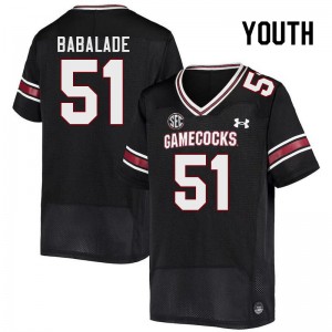 Youth Tree Babalade Black University of South Carolina College Football #51 Jersey 183639-810