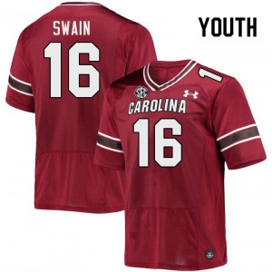 Youth Vicari Swain Garnet South Carolina Gamecocks College Football #16 Jersey 992439-444