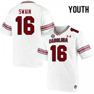Youth Vicari Swain White South Carolina College Football #16 Jersey 916540-592