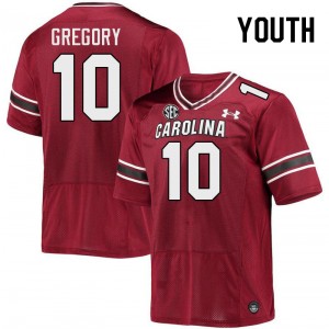 Youth Wendell Gregory Garnet Gamecocks College Football #10 Jersey 674173-728