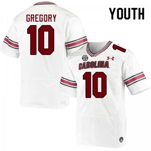 Youth Wendell Gregory White South Carolina Gamecocks College Football #10 Jersey 335281-795