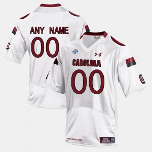 Men Custom White South Carolina Gamecocks College Football #00 Jersey 706326-599