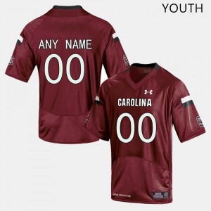 Youth Custom Garnet Gamecocks College Football #00 Jersey 486753-160