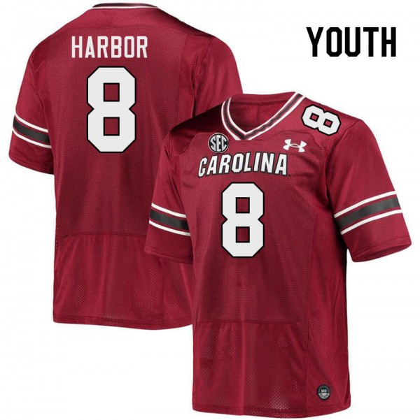 Youth Nyck Harbor Garnet Gamecocks College Football 8 Jersey 921527 784